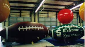 Football balloons - helium football inflatables made in the USA.